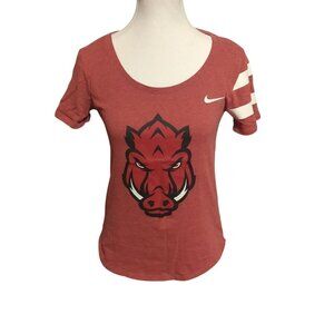 Nike The Nike Tee Arkansas Razorback Women's Size Small Graphic Tee Short Sleeve